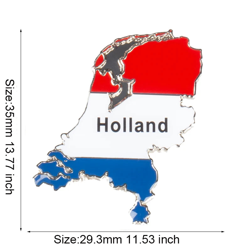 Netherlands Map & Flag Lapel Pin – Dutch National Badge Brooch – The Party Days | The Party Days