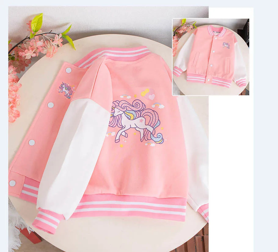 Girls Unicorn Baseball Jacket | The Party Days | The Party Days