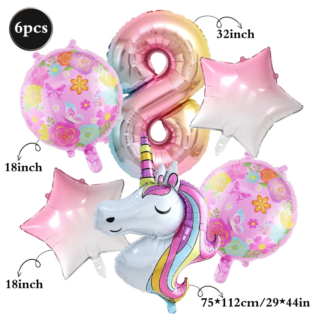 Unicorn Party Decoration Kit 1 | Plates, Napkins, Banner & Accessories | The Party Days | The Party Days