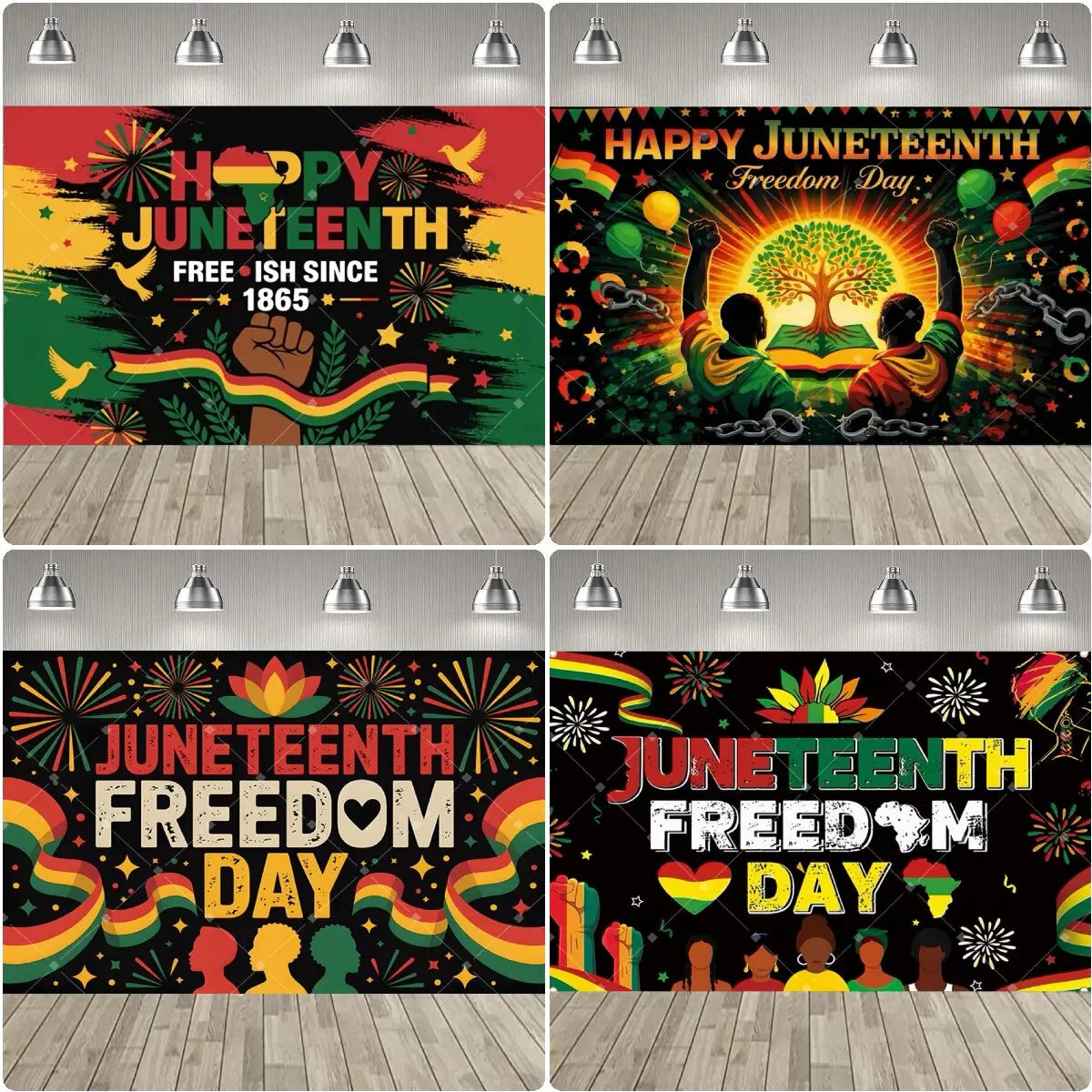 Juneteenth Backdrop – African American Freedom Day Party Photo Banner | The Party Days | The Party Days