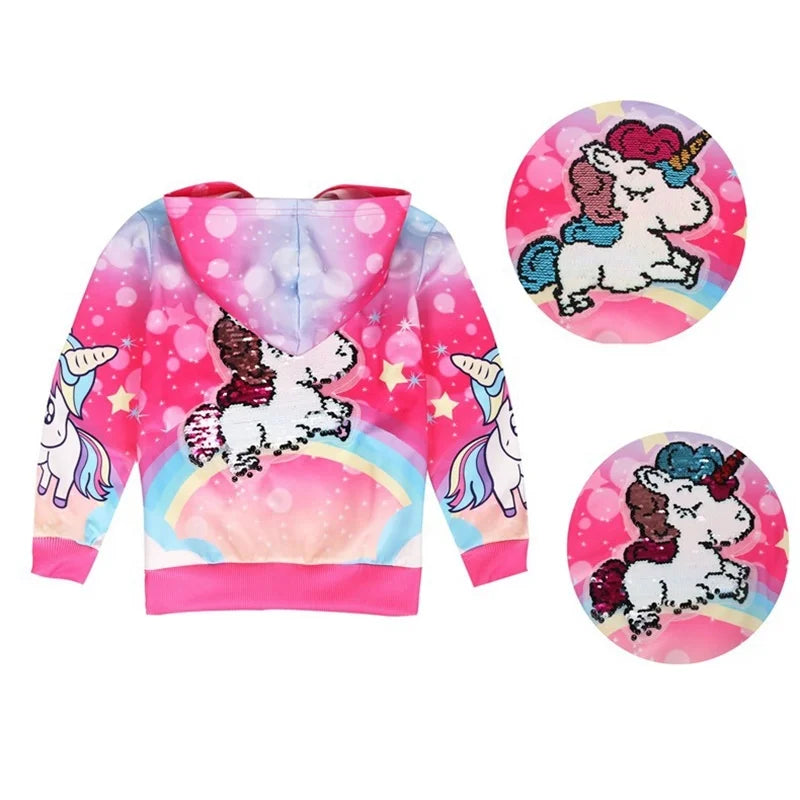 Girls Unicorn Hooded Jacket | The Party Days | The Party Days