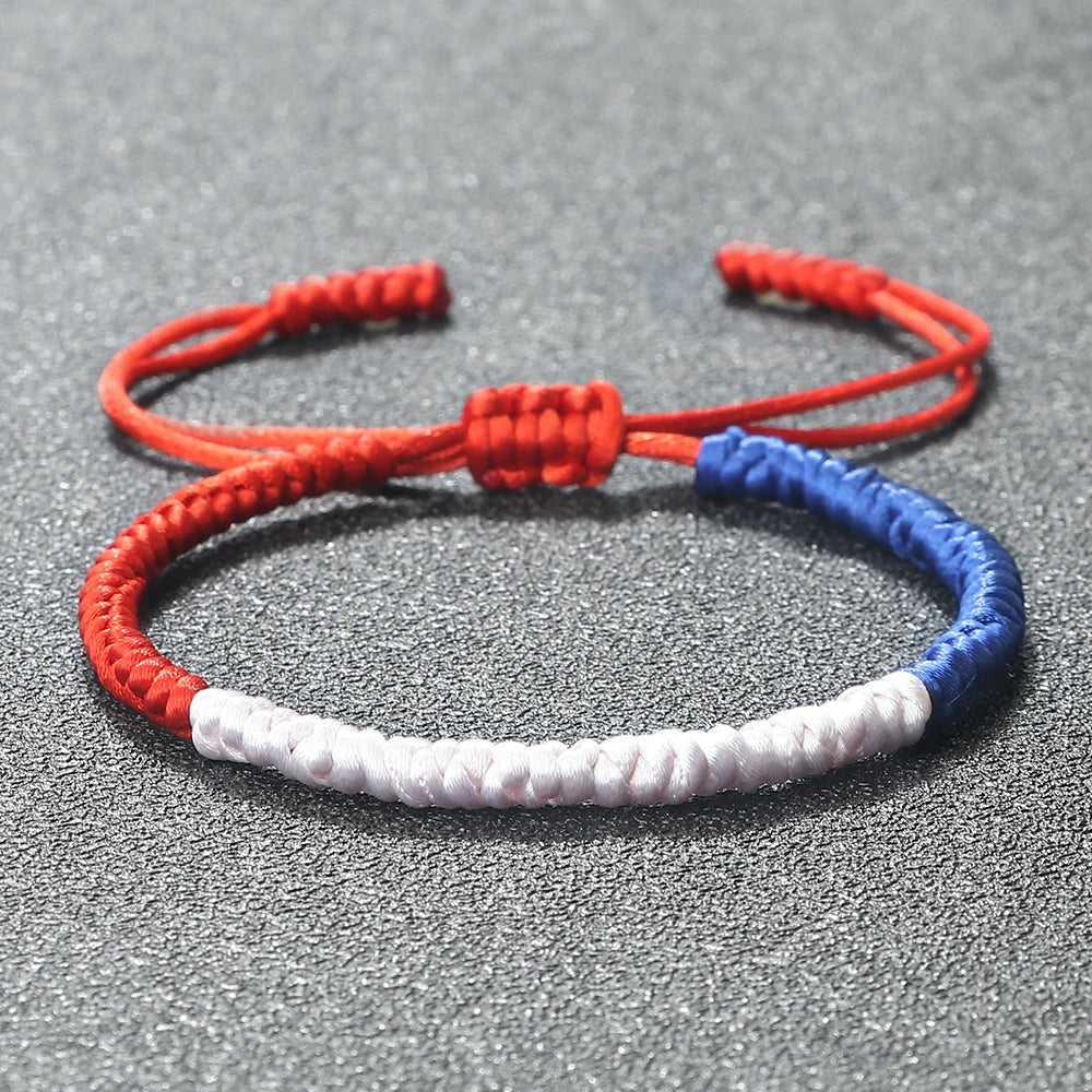 Flag Braided Rope Bracelet – Colorful Unisex Strand Bangle – The Party Days | The Party Days