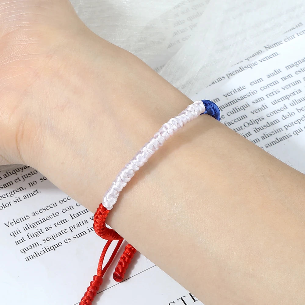 Flag Braided Rope Bracelet – Colorful Unisex Strand Bangle – The Party Days | The Party Days