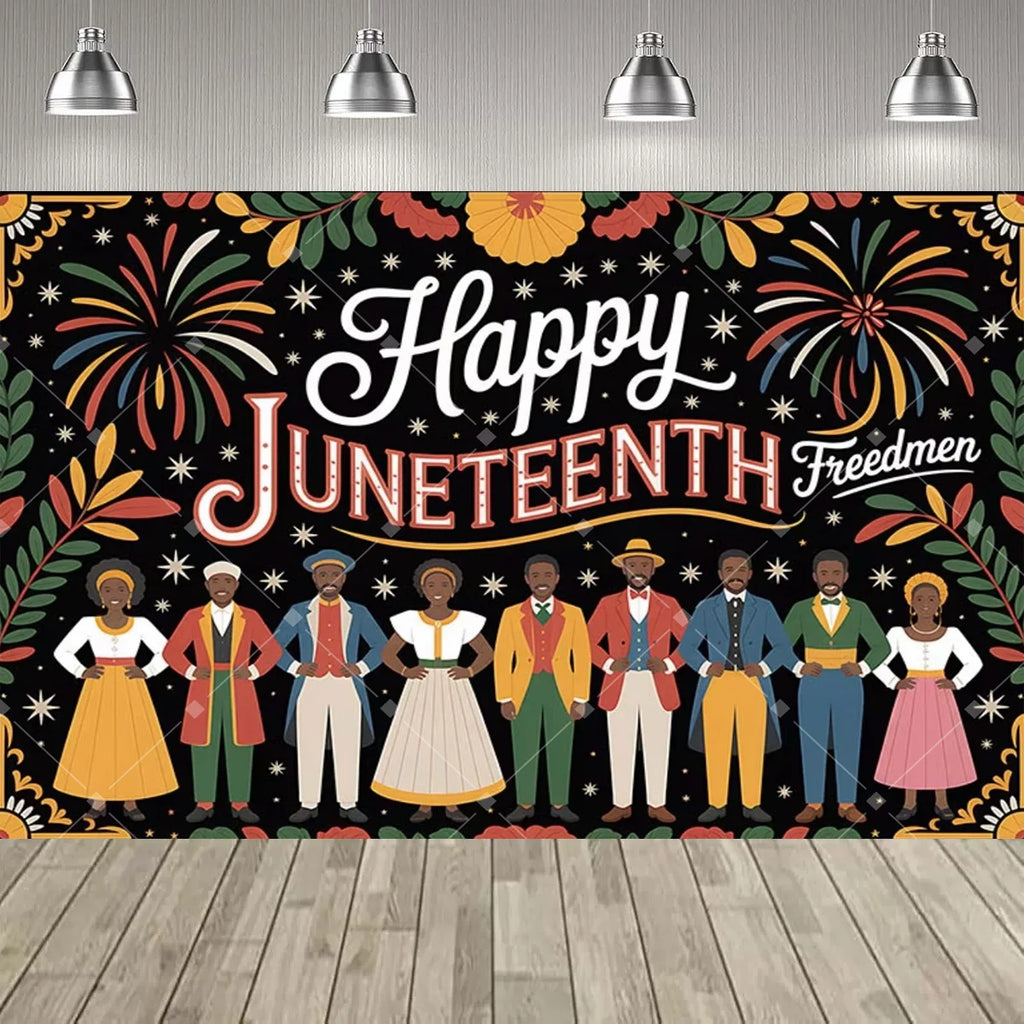 Juneteenth Backdrop – African American Freedom Day Party Photo Banner | The Party Days | The Party Days
