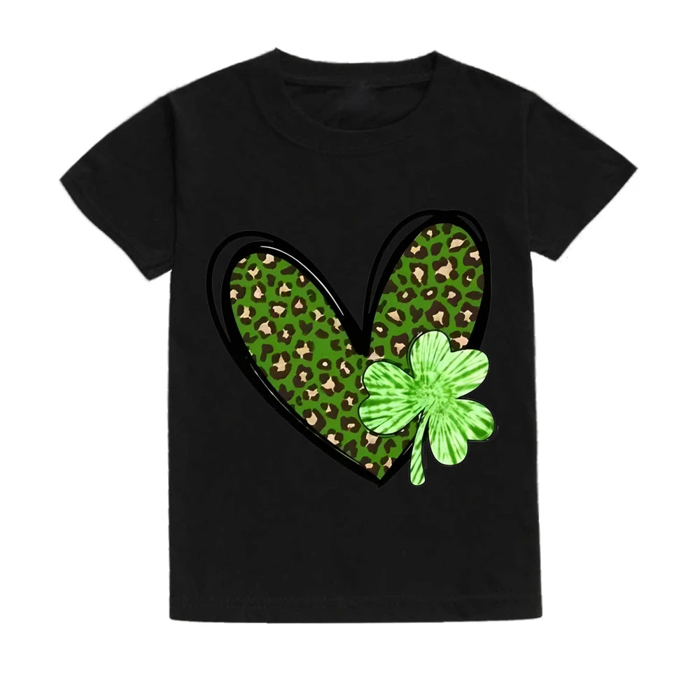 St. Patrick's Day Kids Heart Shamrock T-Shirt – Children's Irish Party Tee – The Party Days | The Party Days