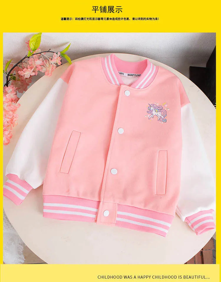 Girls Unicorn Baseball Jacket | The Party Days | The Party Days