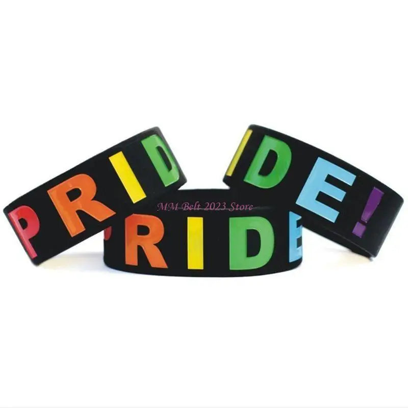 Rainbow Pride Silicone Bracelet – LGBT Adjustable Braided Wristband | The Party Days | The Party Days