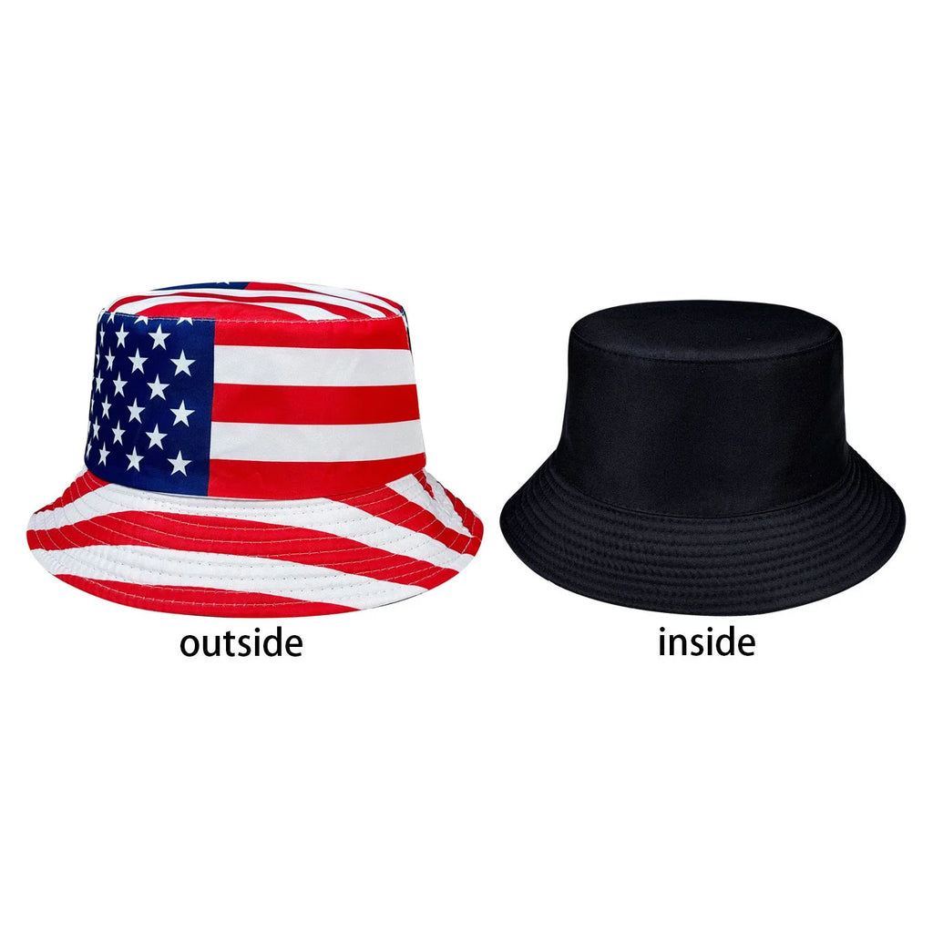 Patriotic American Flag Bucket Hat – Reversible, Foldable & Stars and Stripes | The Party Days | The Party Days