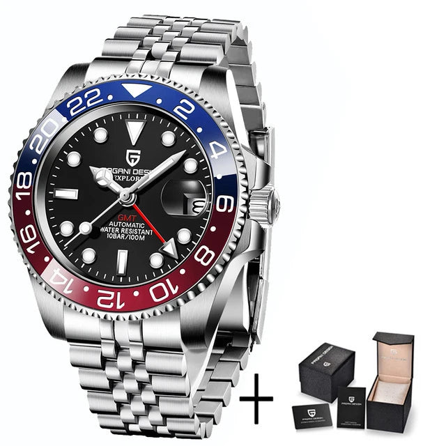 Pagani Design PD-1662 GMT Automatic Watch – 40mm Ceramic Bezel Sapphire | The Party Days | The Party Days
