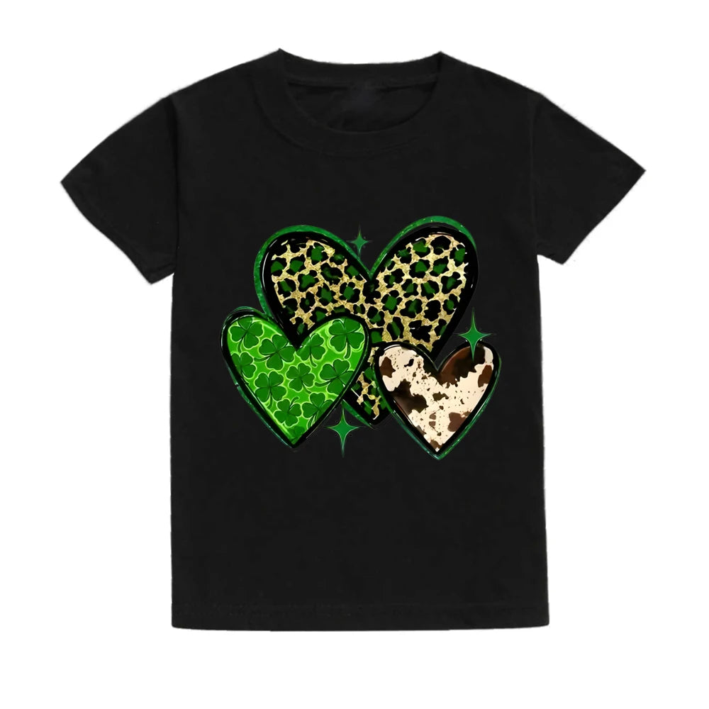 St. Patrick's Day Kids Heart Shamrock T-Shirt – Children's Irish Party Tee – The Party Days | The Party Days