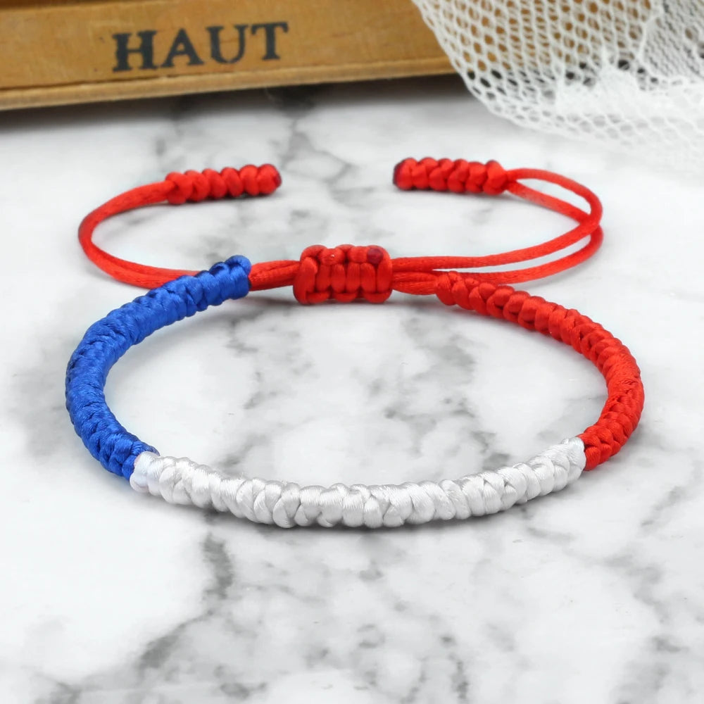 Flag Braided Rope Bracelet – Colorful Unisex Strand Bangle – The Party Days | The Party Days