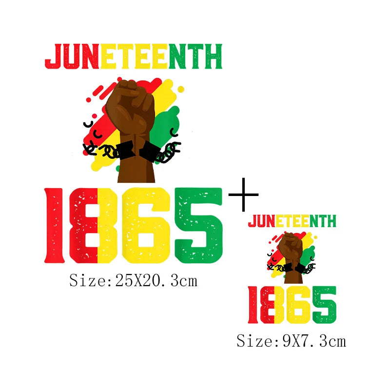 Juneteenth Iron-On Transfer Patch for Clothing – DIY Heat Sticker for T-Shirts & Hoodies | The Party Days | The Party Days