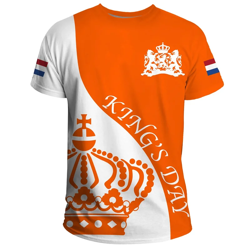 Netherlands Flag 3D Print T-Shirt – Dutch Orange Oversized Tee for Men & Women – The Party Days | The Party Days