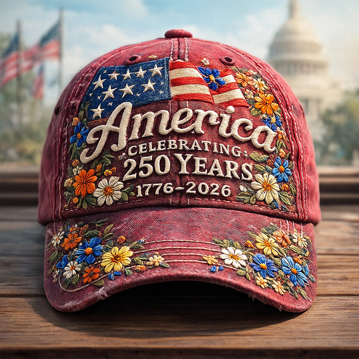 USA Flag Distressed Baseball Cap – Retro American Patriotic Hat Unisex – The Party Days | The Party Days