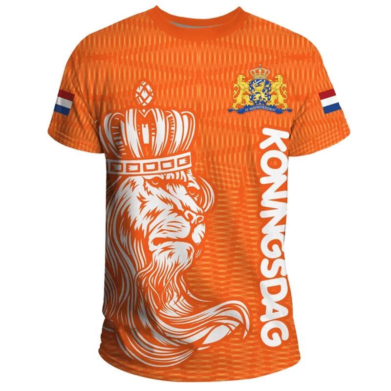 Netherlands Flag 3D Print T-Shirt – Dutch Orange Oversized Tee for Men & Women – The Party Days | The Party Days