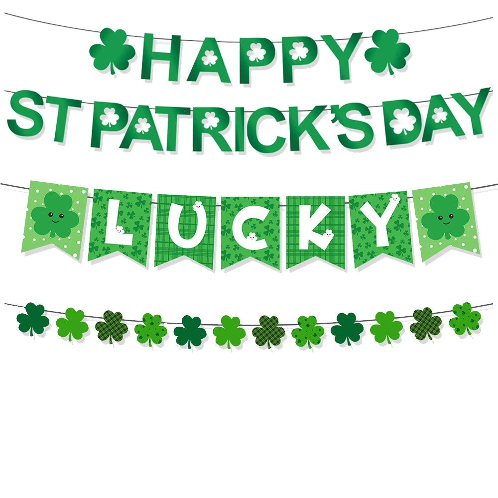 St. Patrick's Day Hanging Swirls Garland Banner – Aluminium Foil Party Decoration – The Party Days | The Party Days