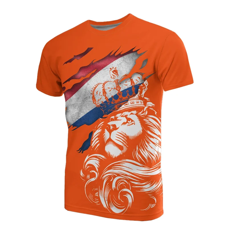 Netherlands Flag 3D Print T-Shirt – Dutch Orange Oversized Tee for Men & Women – The Party Days | The Party Days