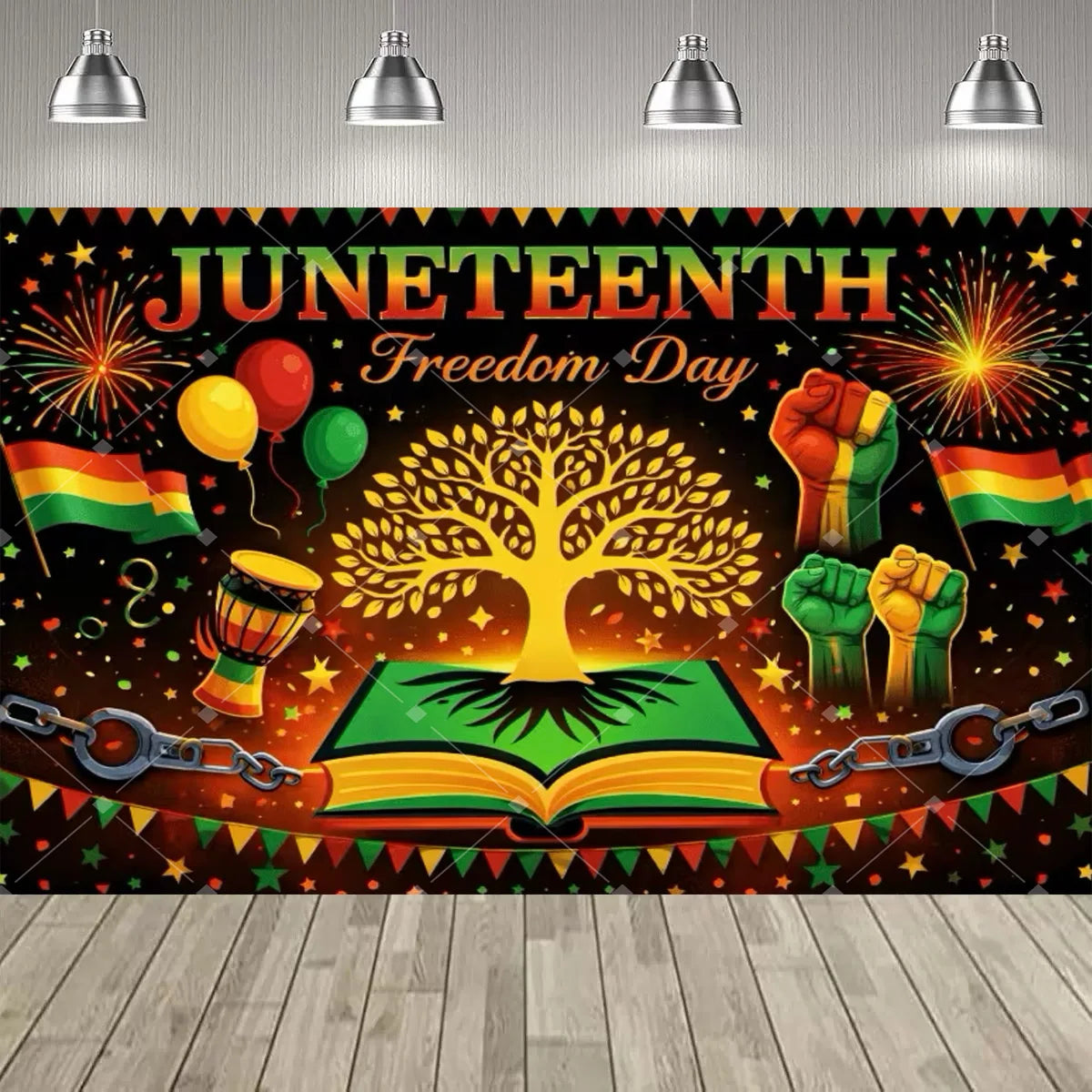 Juneteenth Backdrop – African American Freedom Day Party Photo Banner | The Party Days | The Party Days
