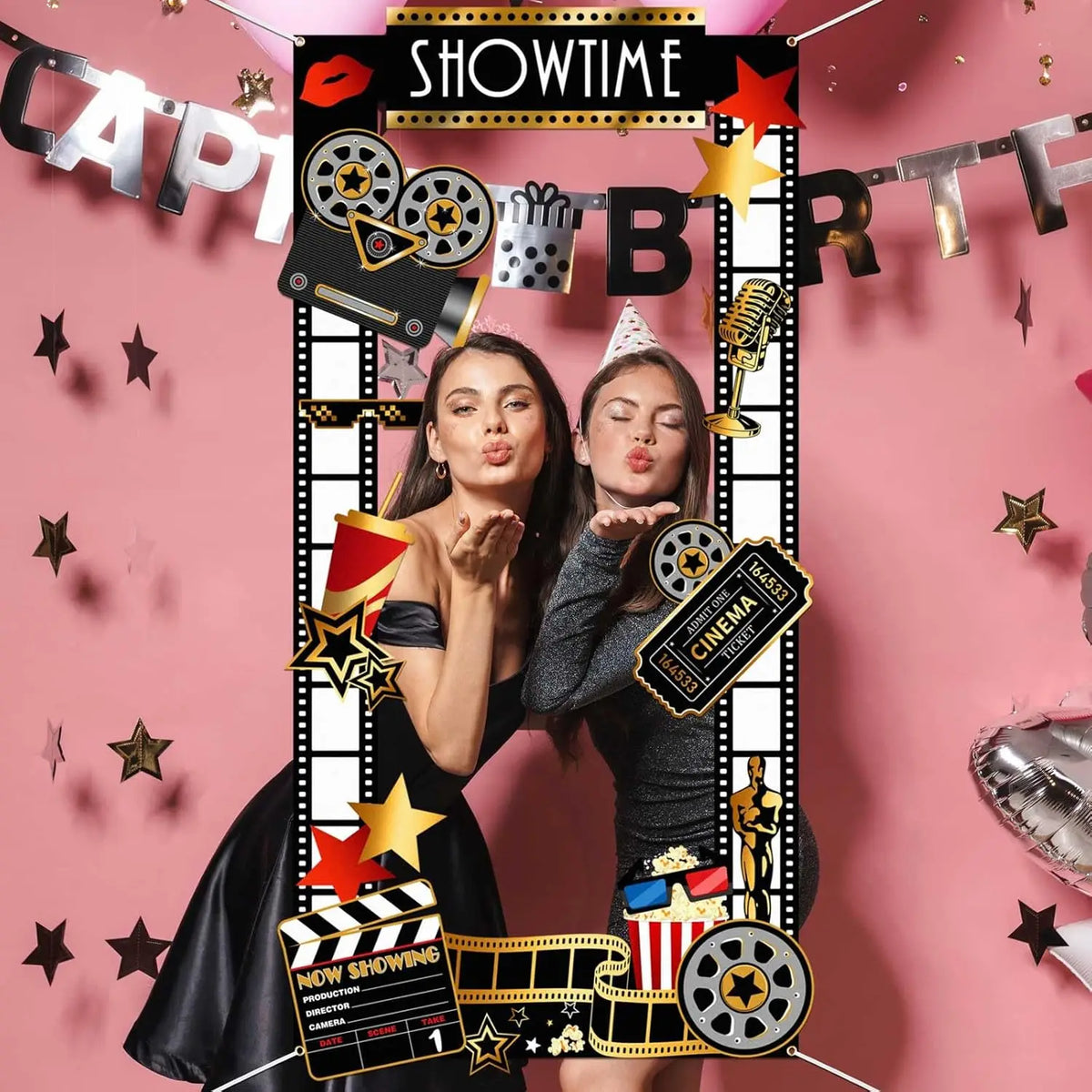 Movie Night Party Decorations Kit – Photo Booth Props, Banner & Backdrop – The Party Days | The Party Days
