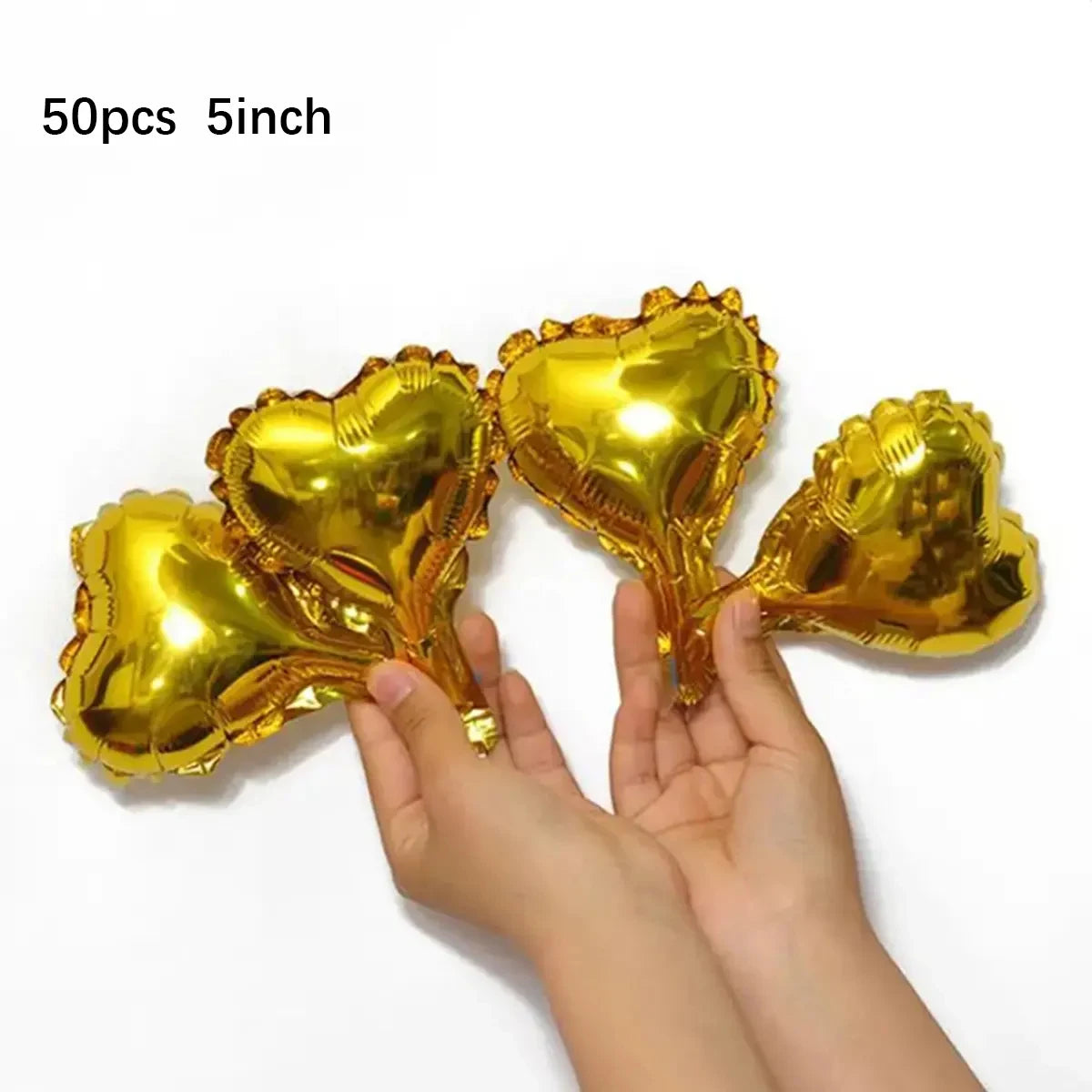 Heart Balloons Set of 50 – 5" Foil Heart Balloons for Parties & Celebrations – The Party Days | The Party Days