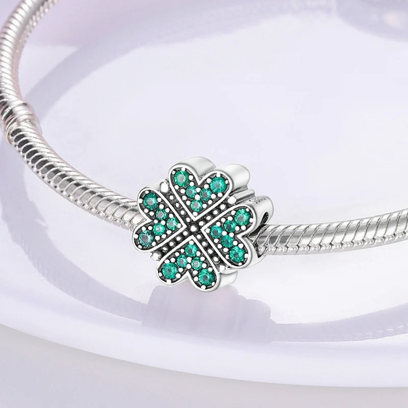 925 Silver St. Patrick's Day Shamrock Earring Charms – Four-Leaf Clover – The Party Days | The Party Days