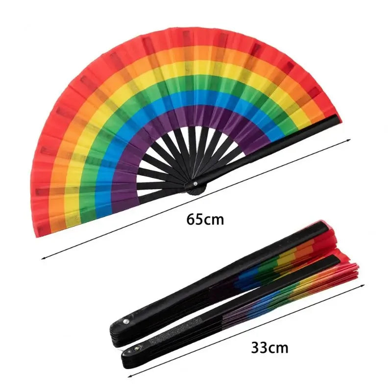 Rainbow Pride Foldable Hand Fan – LGBT Party & Festival Accessory | The Party Days | The Party Days