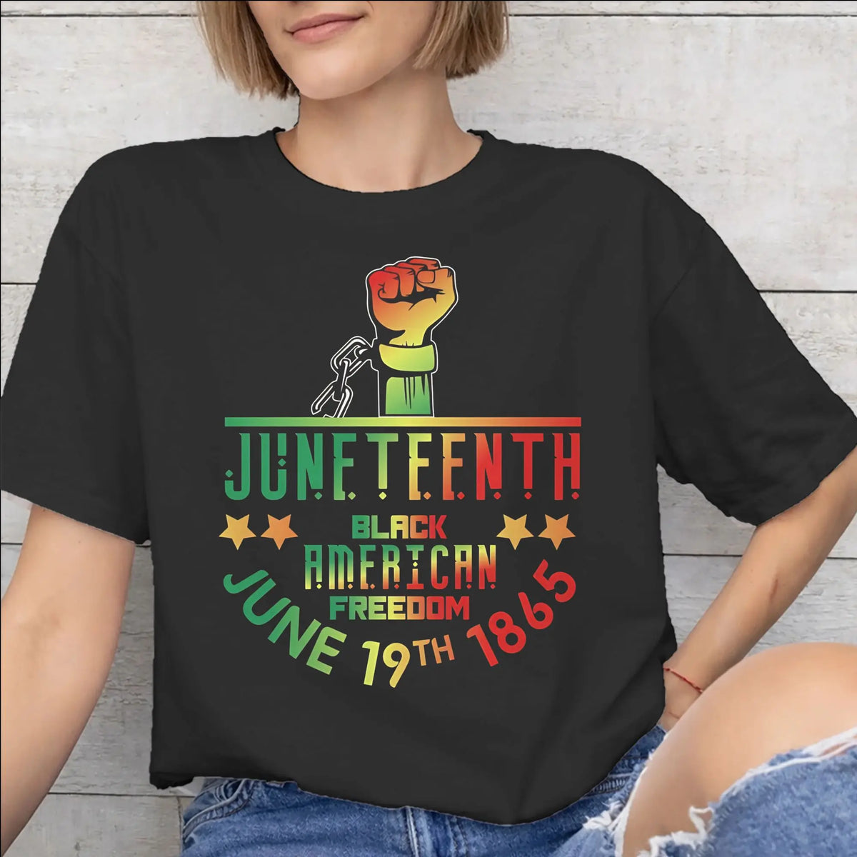 Juneteenth 1865 “Rooted In Freedom” Graphic T-Shirt – 100% Cotton Unisex Tee | The Party Days | The Party Days