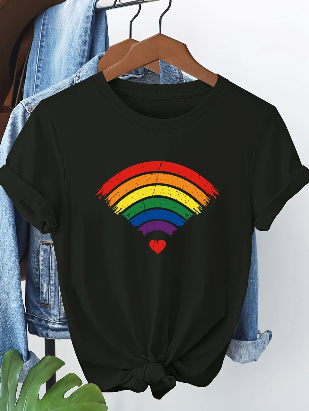 Women's Pride T-Shirt – Rainbow Heart Graphic Tee | The Party Days | The Party Days
