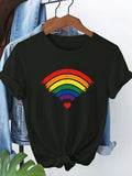 Women's Pride T-Shirt – Rainbow Heart Graphic Tee | The Party Days | The Party Days