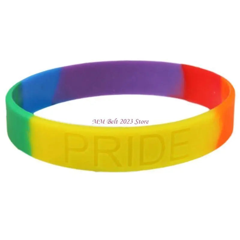 Rainbow Pride Silicone Bracelet – LGBT Adjustable Braided Wristband | The Party Days | The Party Days