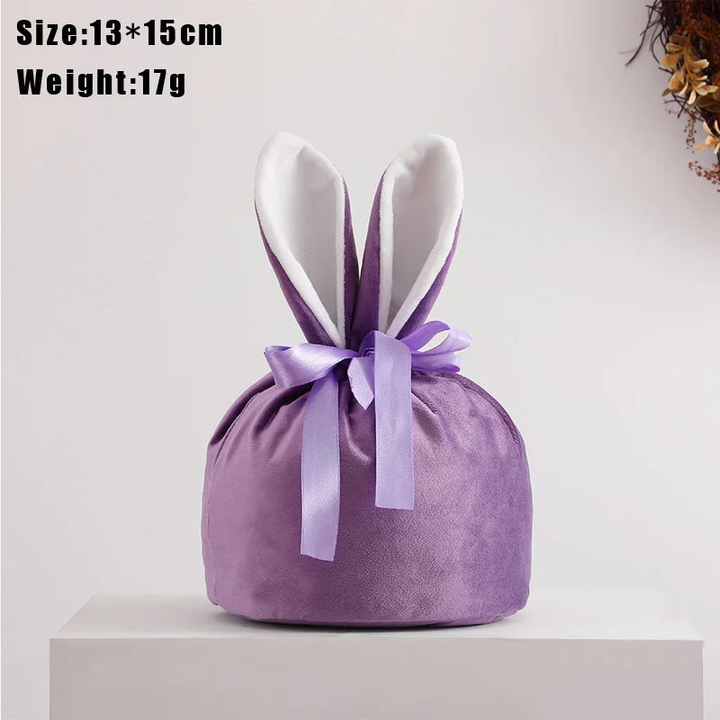 Velvet Easter Bunny Gift Bags – Premium Drawstring Candy & Chocolate Packaging – The Party Days | The Party Days
