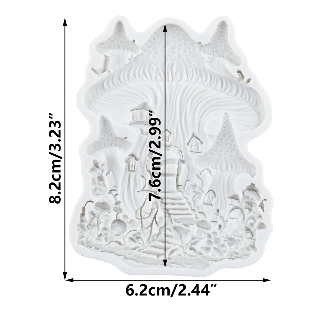 Mushroom Castle Silicone Mold – Fondant, Chocolate & Cake Decorating – The Party Days | The Party Days