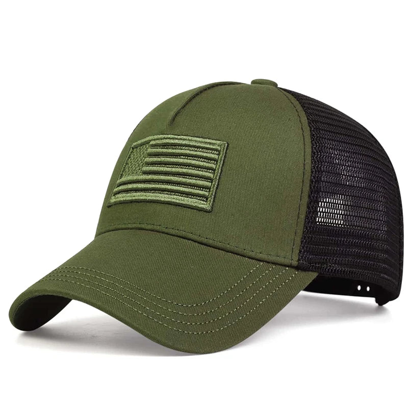 American Flag Embroidered Mesh Baseball Cap – Unisex Adjustable Breathable Sun Hat | The Party Days | The Party Days