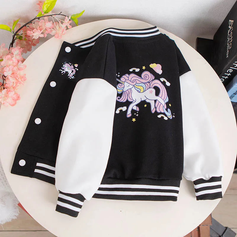 Girls Unicorn Baseball Jacket | The Party Days | The Party Days