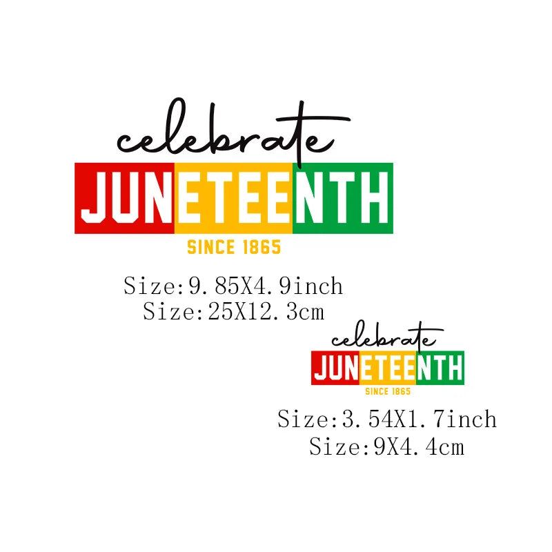 Juneteenth Iron-On Transfer Patch for Clothing – DIY Heat Sticker for T-Shirts & Hoodies | The Party Days | The Party Days