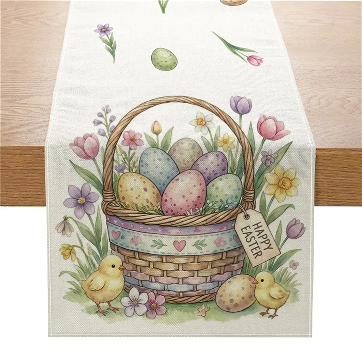 Easter Table Runner – Premium Polyester Linen Party Table Decoration – The Party Days | The Party Days