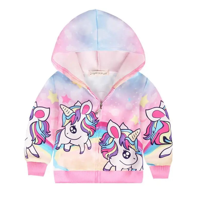 Girls Unicorn Hooded Jacket | The Party Days | The Party Days