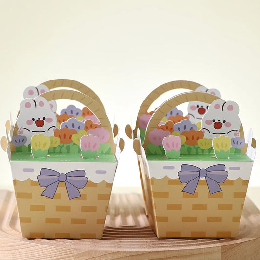 Easter Gift Boxes – Set of 5 Cute Bunny Design Paperboard Boxes