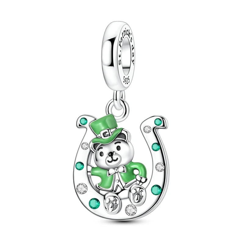 925 Silver St. Patrick's Day Bracelet Charms with Zirconia – GDTC Certified – The Party Days | The Party Days