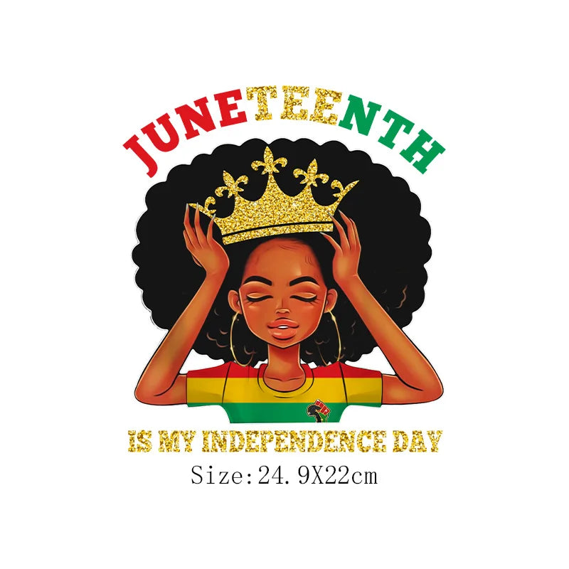 Juneteenth Iron-On Transfer Patch for Clothing – DIY Heat Sticker for T-Shirts & Hoodies | The Party Days | The Party Days