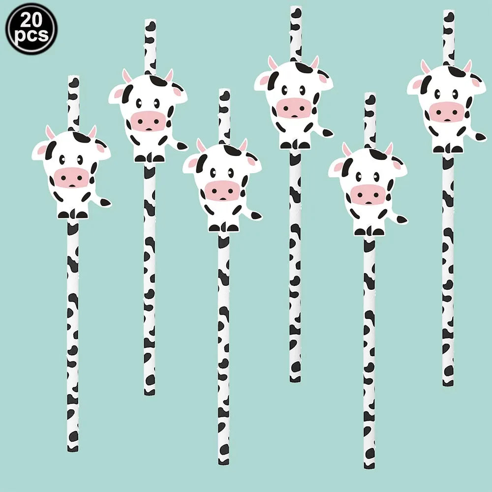 Cow Birthday Party Supplies – Farm Theme Disposable Tableware Set – The Party Days | The Party Days