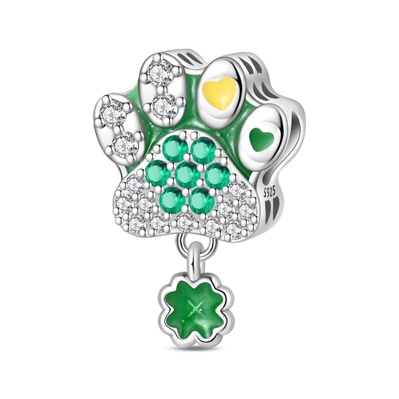 925 Silver St. Patrick's Day Bracelet Charms with Zirconia – GDTC Certified – The Party Days | The Party Days
