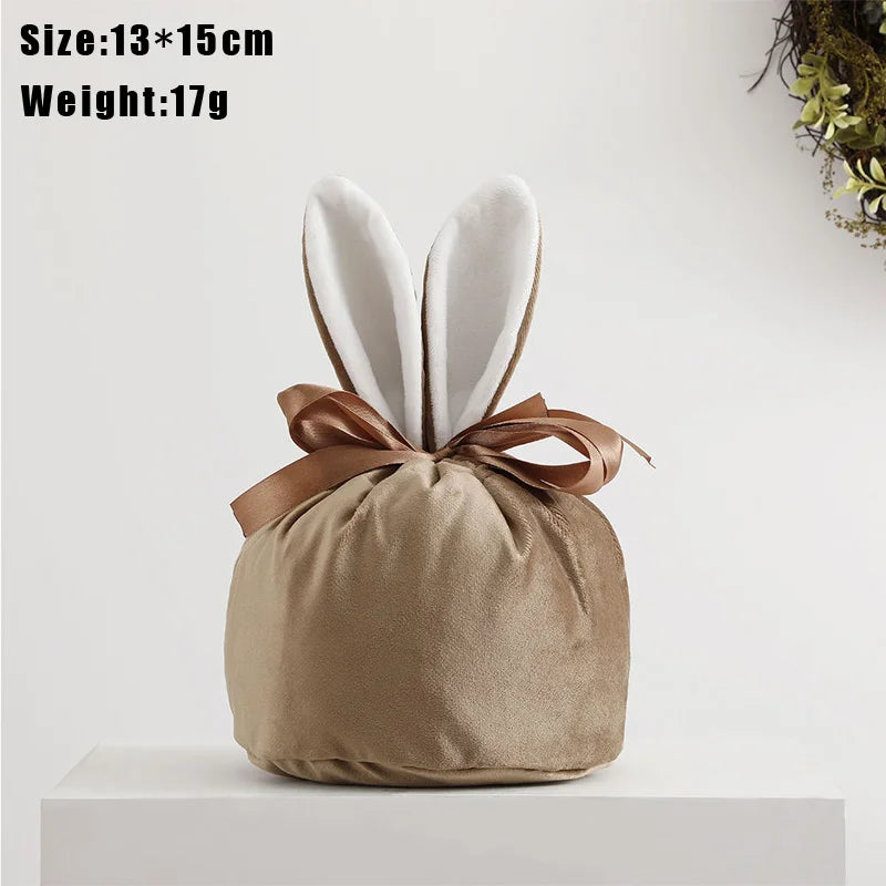 Velvet Easter Bunny Gift Bags – Premium Drawstring Candy & Chocolate Packaging – The Party Days | The Party Days