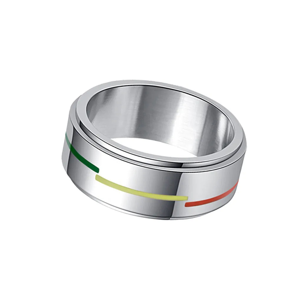 Rainbow Pride Spinner Ring – Waterproof Stainless Steel LGBT Ring | The Party Days | The Party Days
