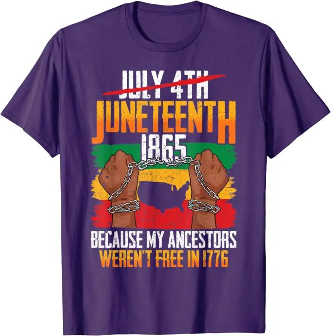 Juneteenth Blackity Heartbeat T-Shirt – Breaking Every Chain Since 1865 | The Party Days | The Party Days
