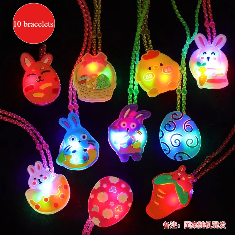Easter LED Light Up Jewelry Set - Glowing Rings, Necklaces & Bracelets | The Party Days