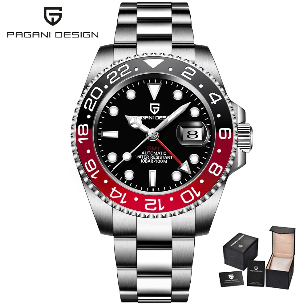 Pagani Design PD-1662 GMT Automatic Watch – 40mm Ceramic Bezel Sapphire | The Party Days | The Party Days