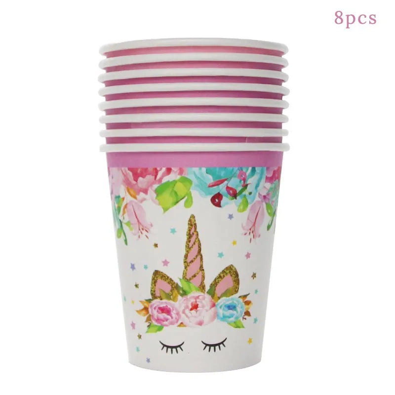 Unicorn Party Decoration Set | Plates, Cups, Balloons & Accessories | The Party Days | The Party Days