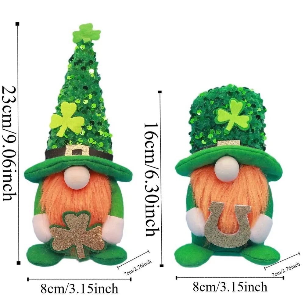 St. Patrick's Day Sequin Leprechaun Plush Doll – Festive Irish Ornament – The Party Days | The Party Days