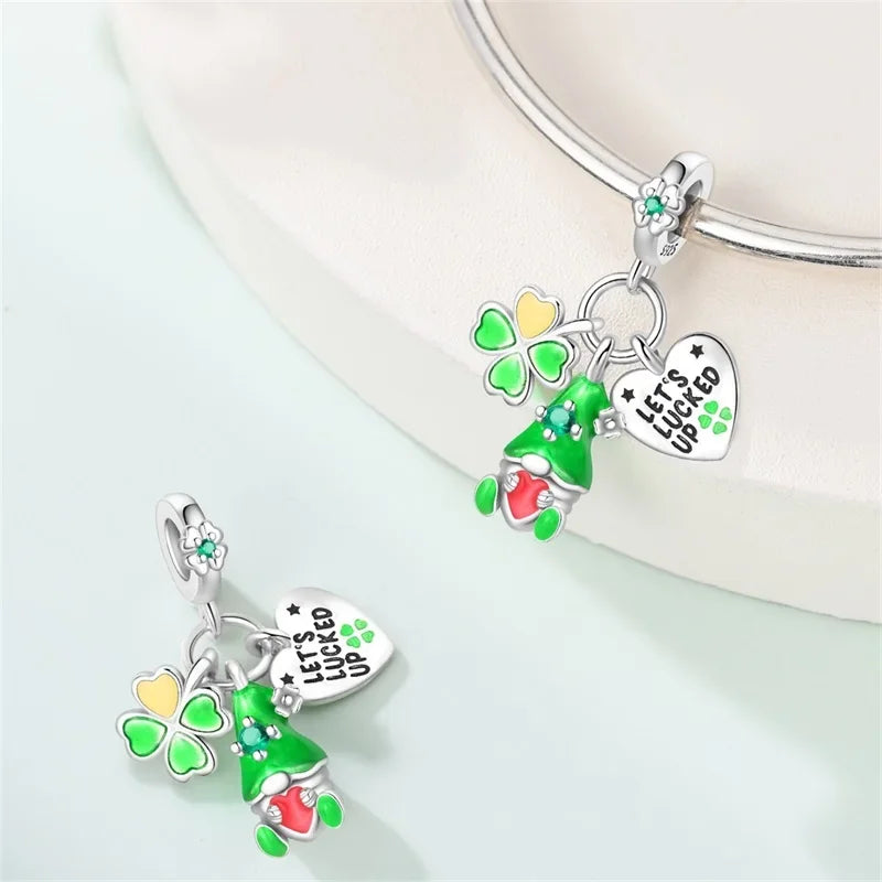 925 Silver St. Patrick's Day Bracelet Charms with Zirconia – GDTC Certified – The Party Days | The Party Days